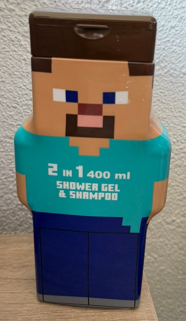 Minecraft 2in1 400 ml showergel en shampoo, Sieraden, Tassen en Uiterlijk, Ophalen, Nieuw, Bad & Douche