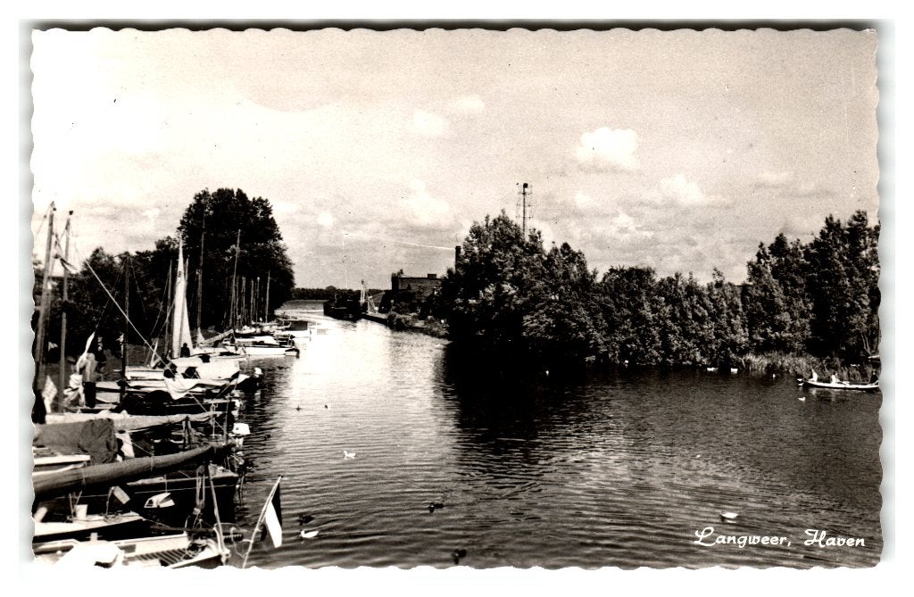 Langweer, Haven, Verzenden, 1960 tot 1980, Gelopen, Friesland