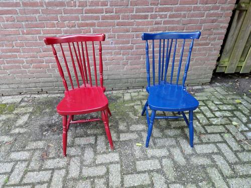 pinstoelen zweeds vintage 2x, Ophalen of Verzenden