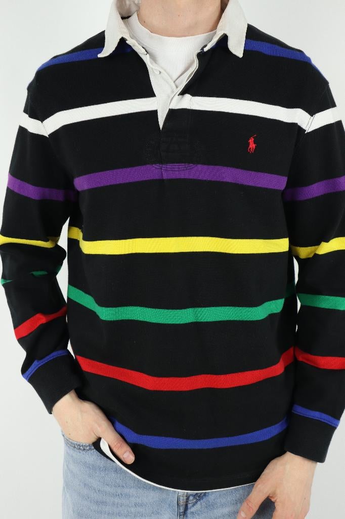 Ralph Lauren (rugby) polo shirt met lange mouw - M, Overige kleuren, Maat 48/50 (M), Ralph Lauren, Ophalen of Verzenden