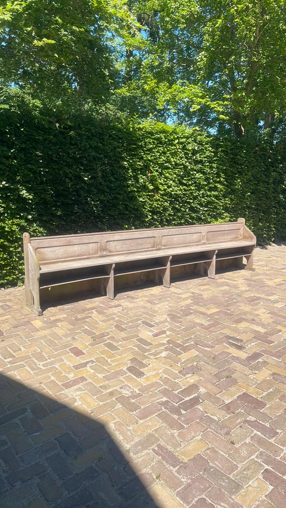 Oude eiken kerkbank, Ophalen, Zo goed als nieuw, Hout