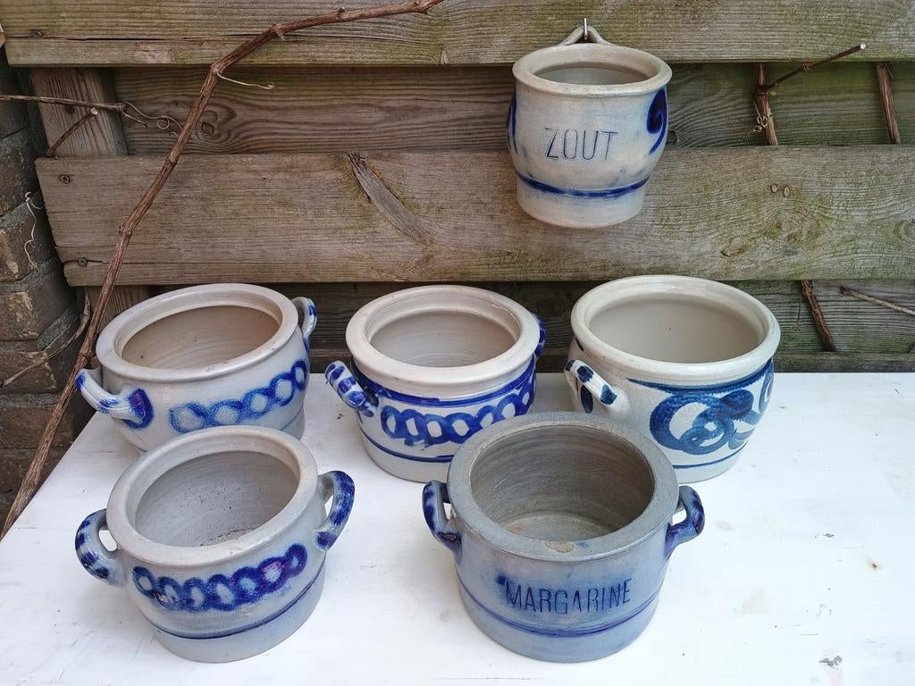 Set van 6 vintage Keulse potten, Ophalen of Verzenden