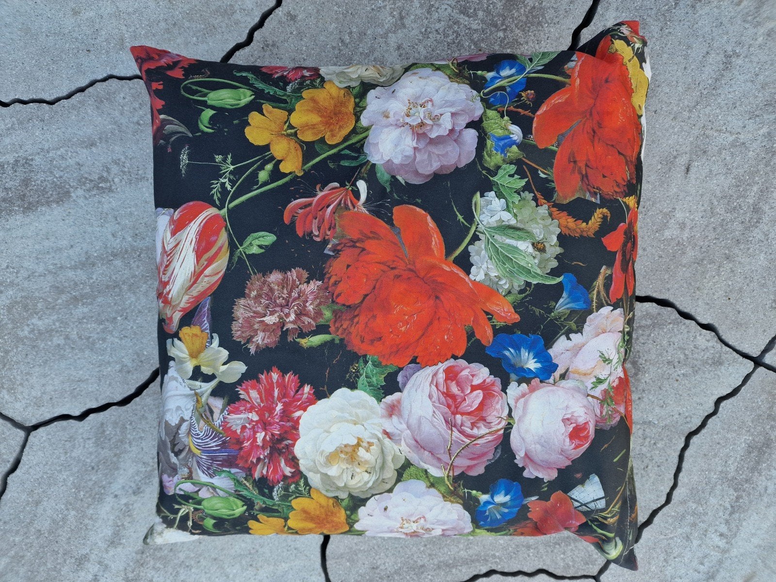 Mooi groot buiten tuin kussen bloemen - Mondiart, Ophalen, Nieuw
