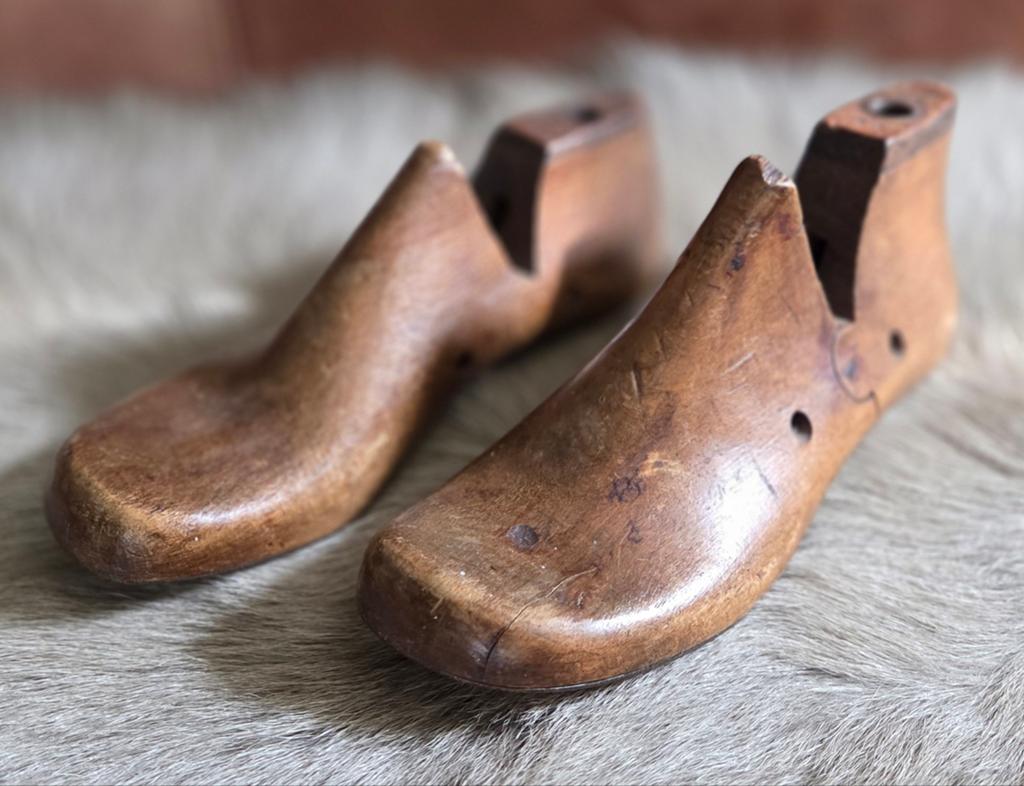 Brocante houten kinder schoenmallen mt 34, Antiek en Kunst, Ophalen of Verzenden