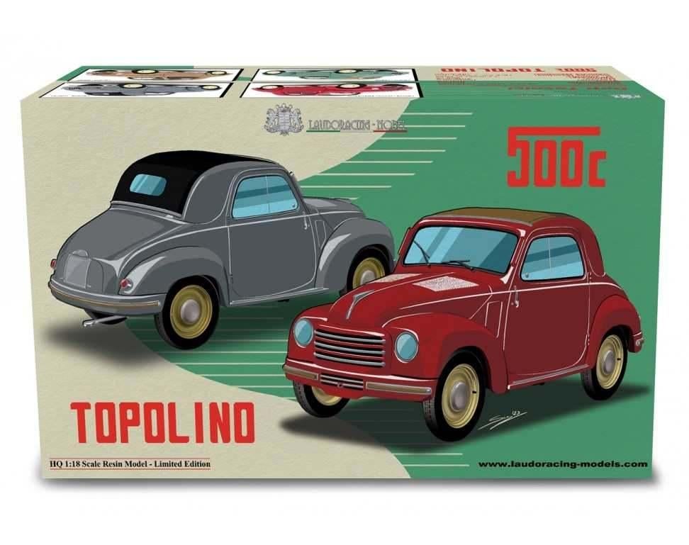 1:18  Fiat 500C Topolino 1949  -   Nu € 101,15, Hobby en Vrije tijd, Overige merken, Laudoracing, Auto, -