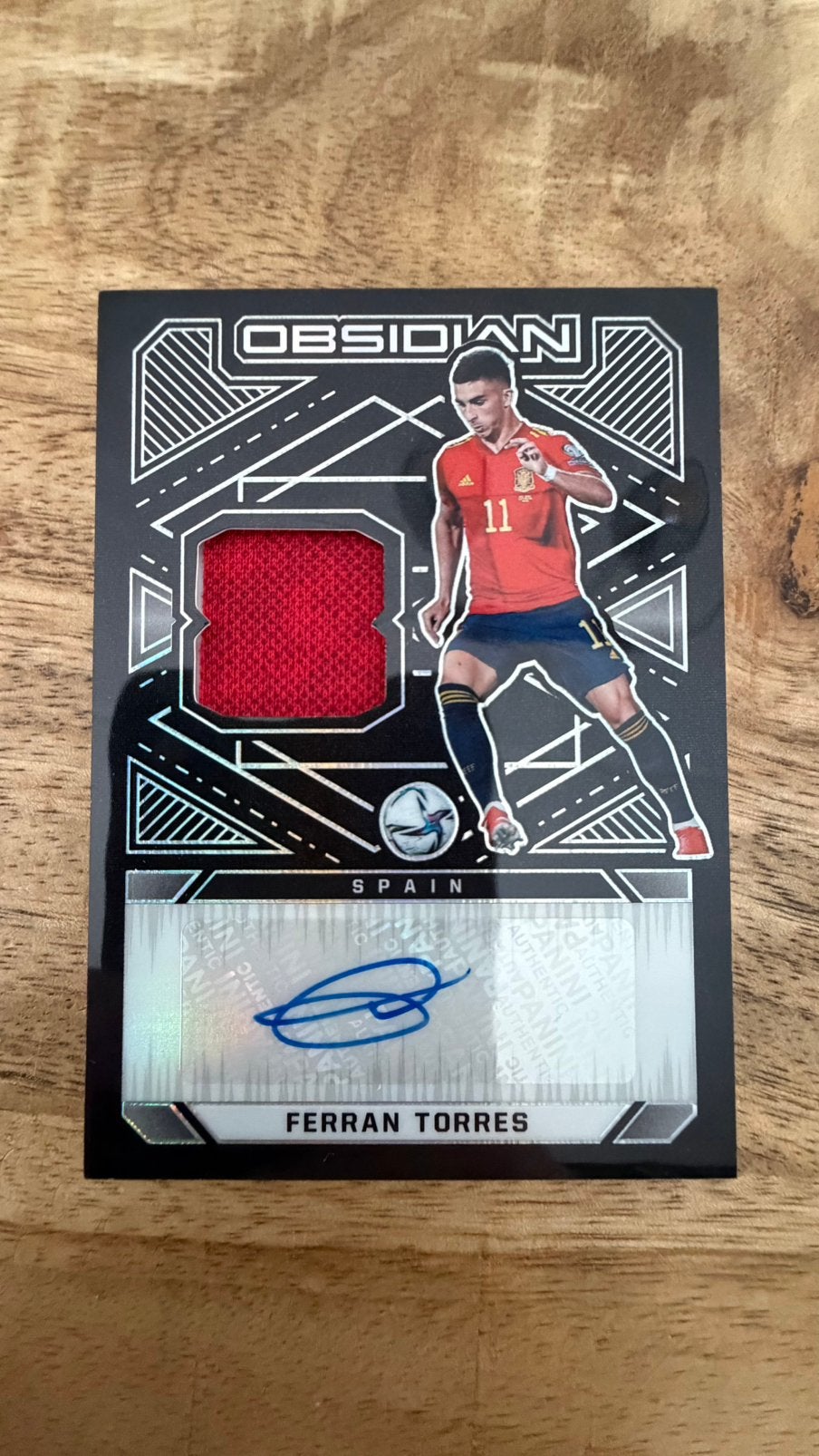 Ferran torres auto /149 panini obsidian, Ophalen of Verzenden, Zo goed als nieuw, Buitenlandse clubs, Poster, Plaatje of Sticker