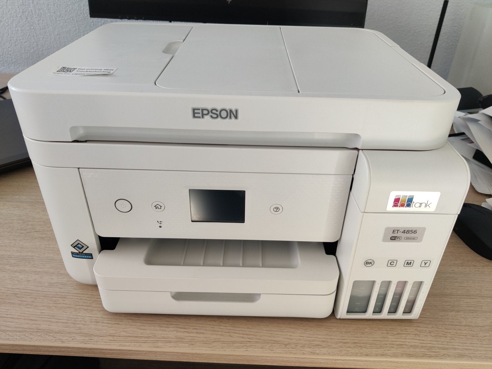 Epson EcoTank ET-4856 printer - zo goed als nieuw, Computers en Software, All-in-one, Draadloos, Zo goed als nieuw, Ophalen