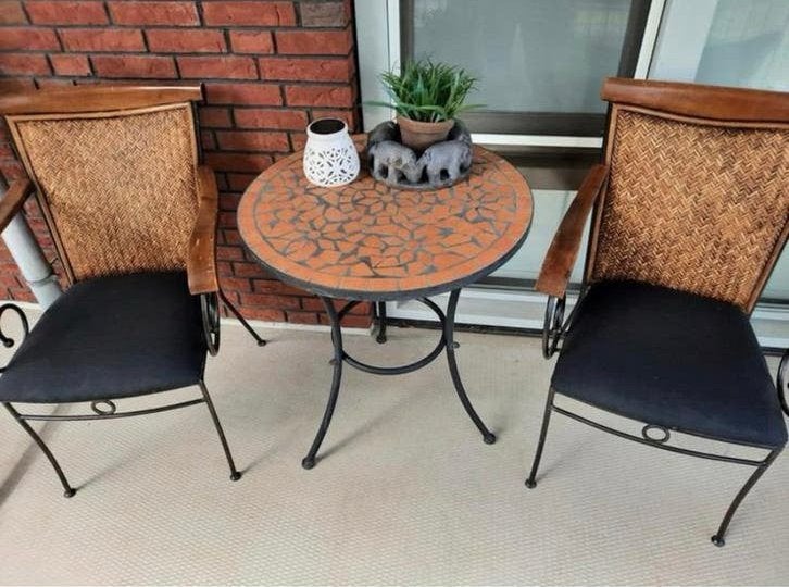 Mediterrane bistro tuinset / balkonset, Ophalen, Zo goed als nieuw, Overige materialen