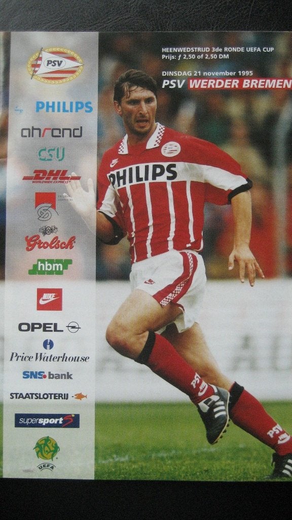 Programmaboekje PSV-Werder Bremen UEFA cup 95, Verzamelen, Ophalen of Verzenden, Zo goed als nieuw, PSV, Boek of Tijdschrift