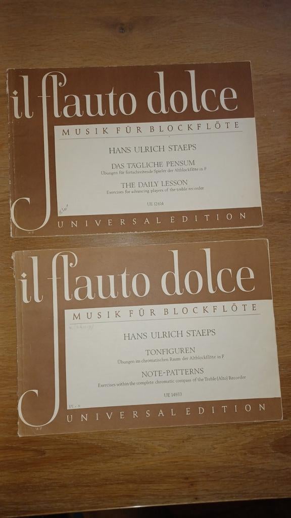 2x il flauto dolce - Hans Ulrich Staeps voor altblokfluit, Gebruikt, Ophalen of Verzenden, Blokfluit, Artiest of Componist