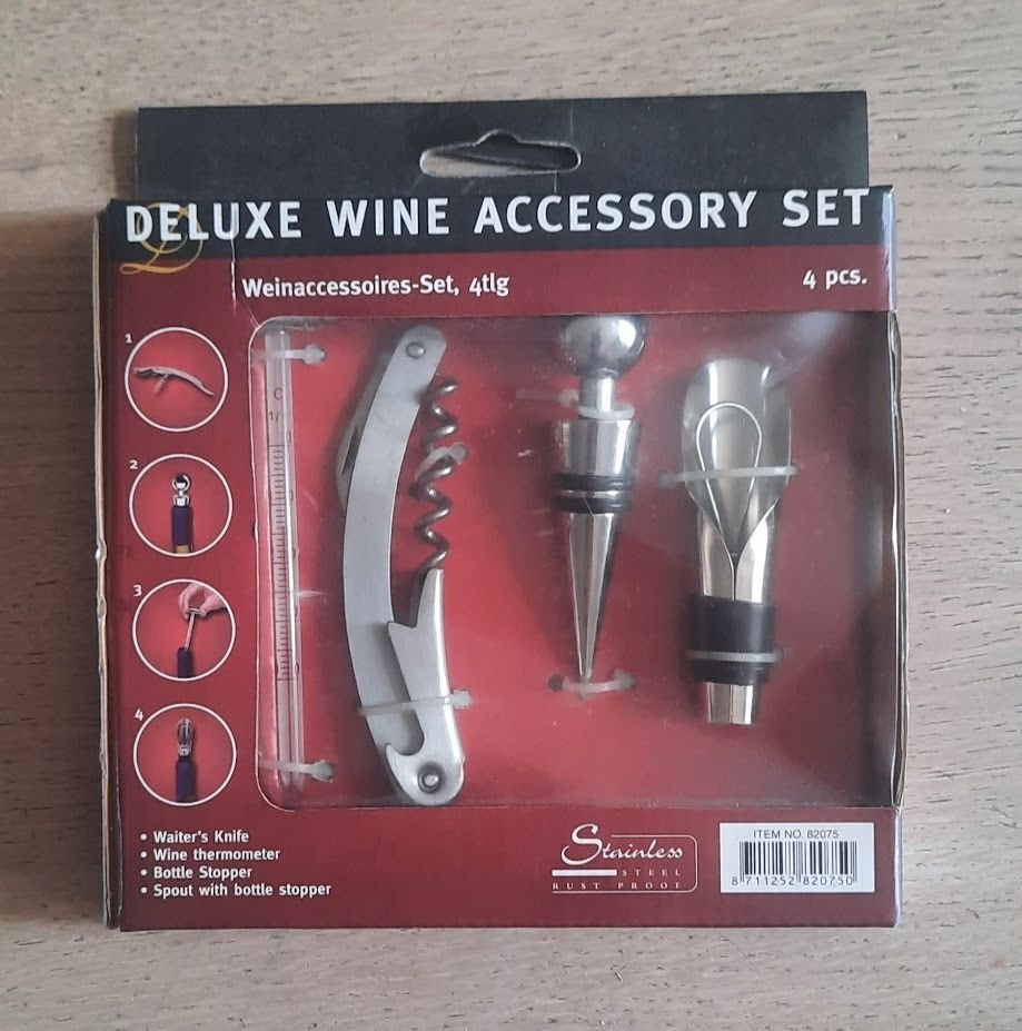 Luxe wijn accessoires set, Ophalen of Verzenden, Zo goed als nieuw, Overige gebieden, Overige typen