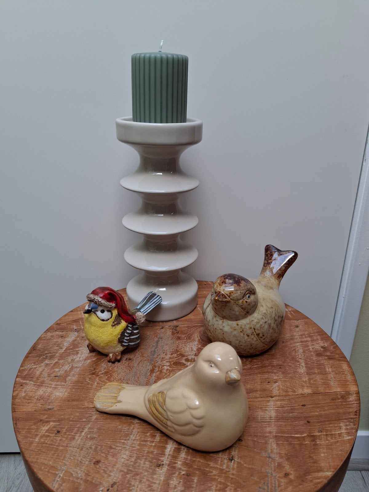3 Leuke vogel beeldjes, waaronder Daan Kromhout keramiek, Ophalen of Verzenden