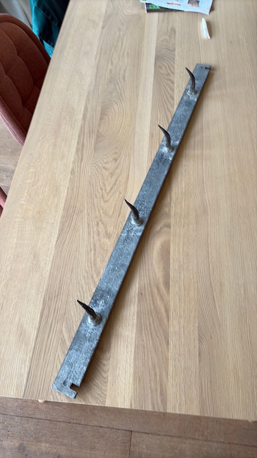 Oude Vleeshaak uit slagerij slagershaak, Zo goed als nieuw, Minder dan 100 cm, Metaal, Ophalen