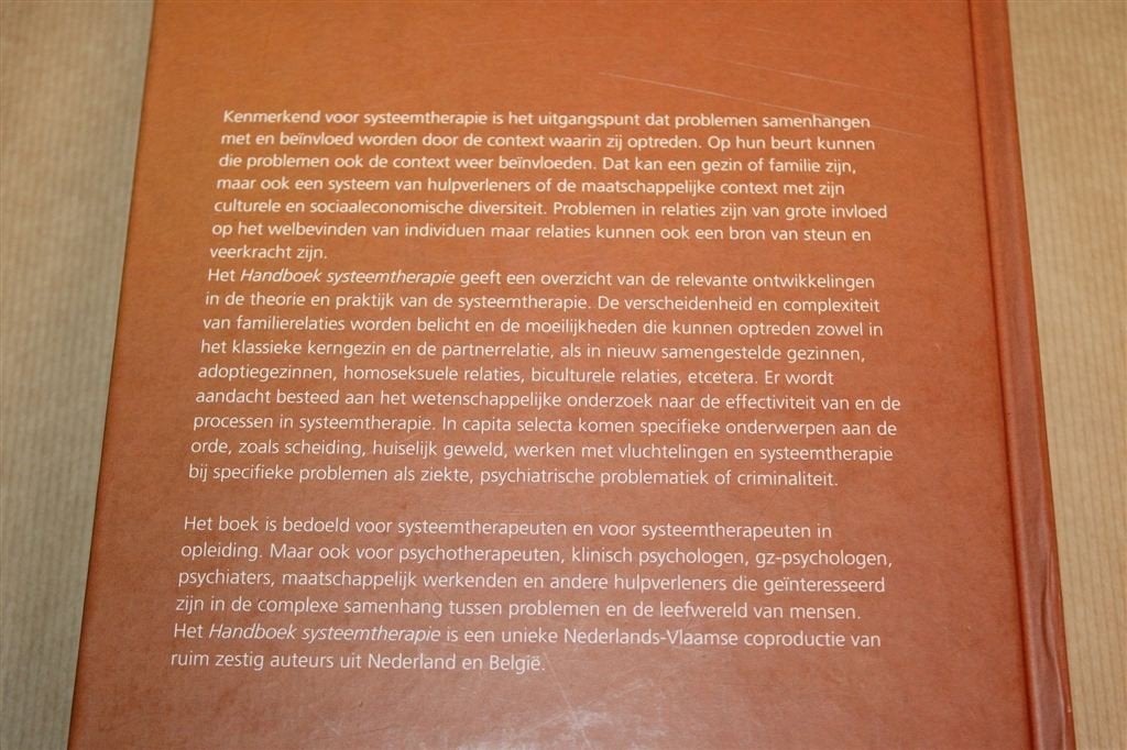 Handboek Systeemtherapie — Gezins- en Relatietherapie, Ophalen of Verzenden, Alpha, Zo goed als nieuw, HBO
