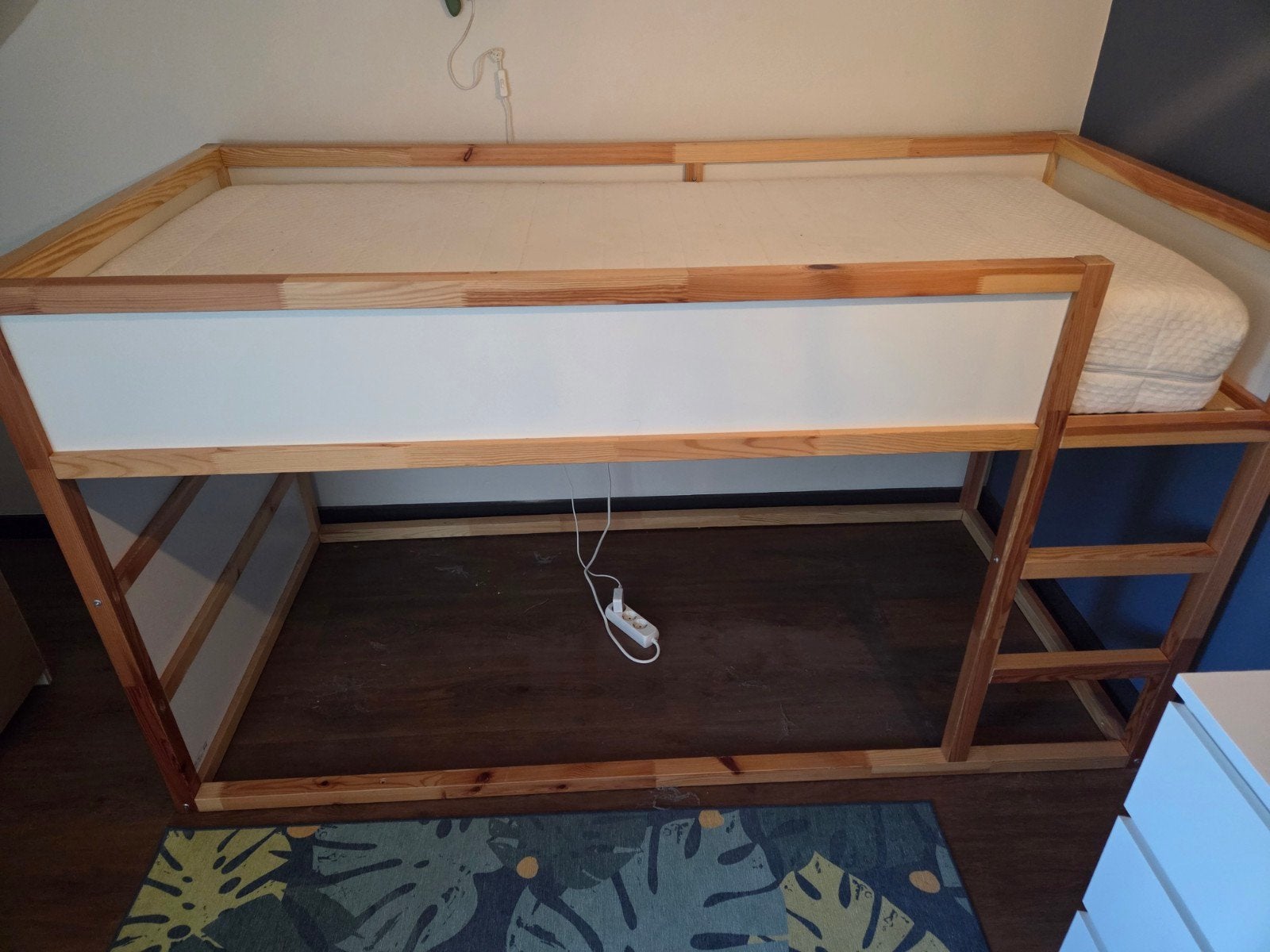 kinder hoogslaper met ladder, Ophalen, Eenpersoons, Zo goed als nieuw, 200 cm