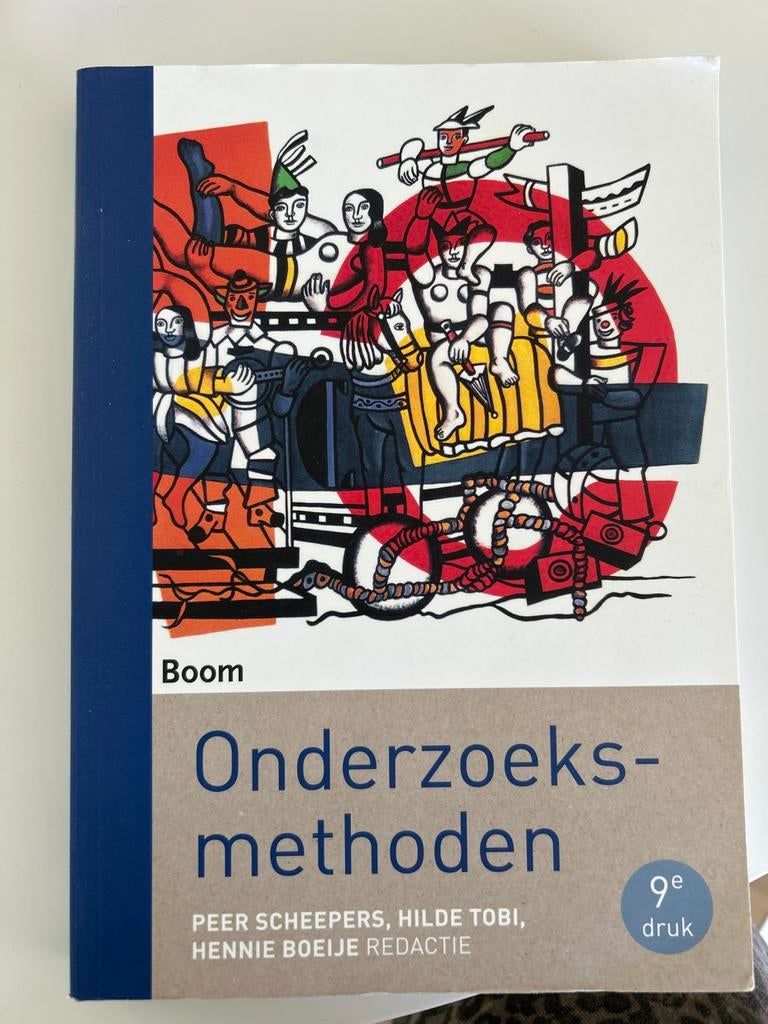 Onderzoeksmethoden 9e druk - Peer Scheepers e.a., Boeken, Ophalen of Verzenden, Gamma, Zo goed als nieuw, HBO