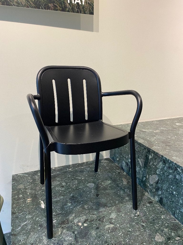 HAY Deville armchair anthracite, Tuin en Terras, Tuinstoelen, Ophalen, Zo goed als nieuw, Aluminium, Stapelbaar
