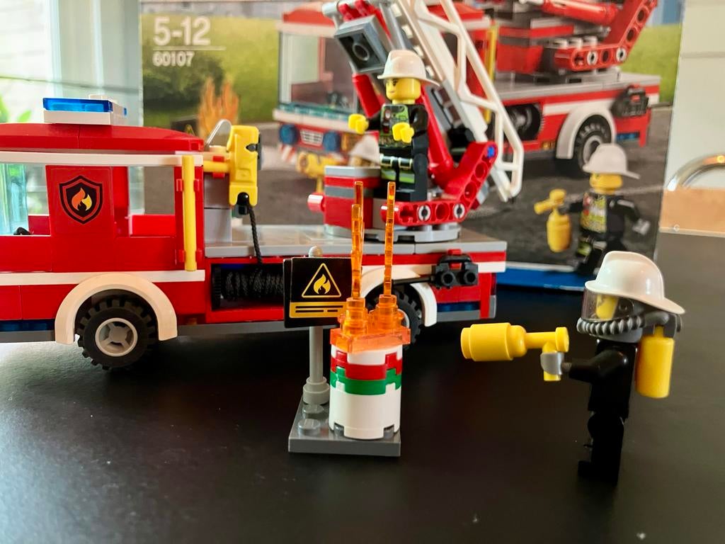 LEGO City Brandweerwagen 60107 met minifiguren, City, Lego, Ophalen of Verzenden, Zo goed als nieuw