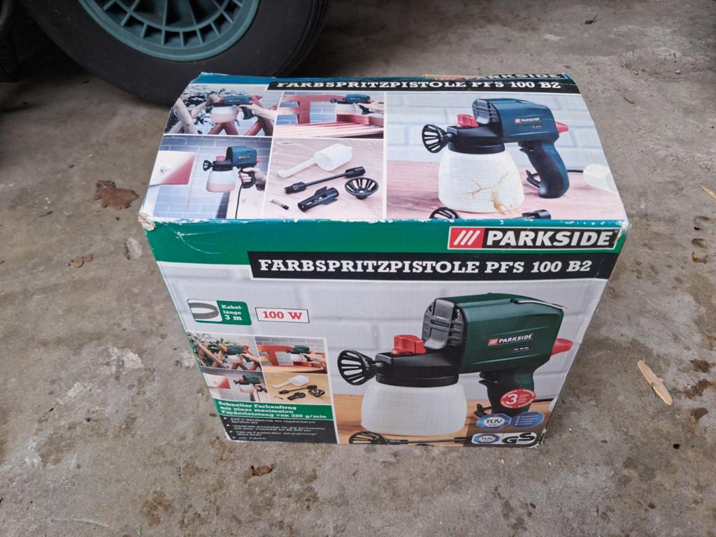 Parkside Verfspuitpistool PFS 100 B2 - 100W, Ophalen