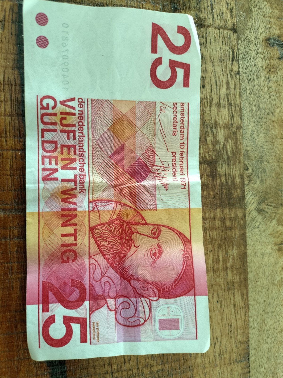 briefje 25 gulden, Ophalen, 25 gulden