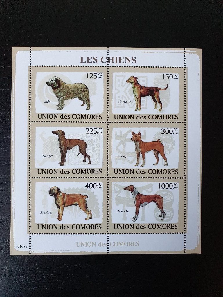 Comoren 2009 Honden Michel 2135-2140 postfris, Verzenden, Postfris, Dier of Natuur