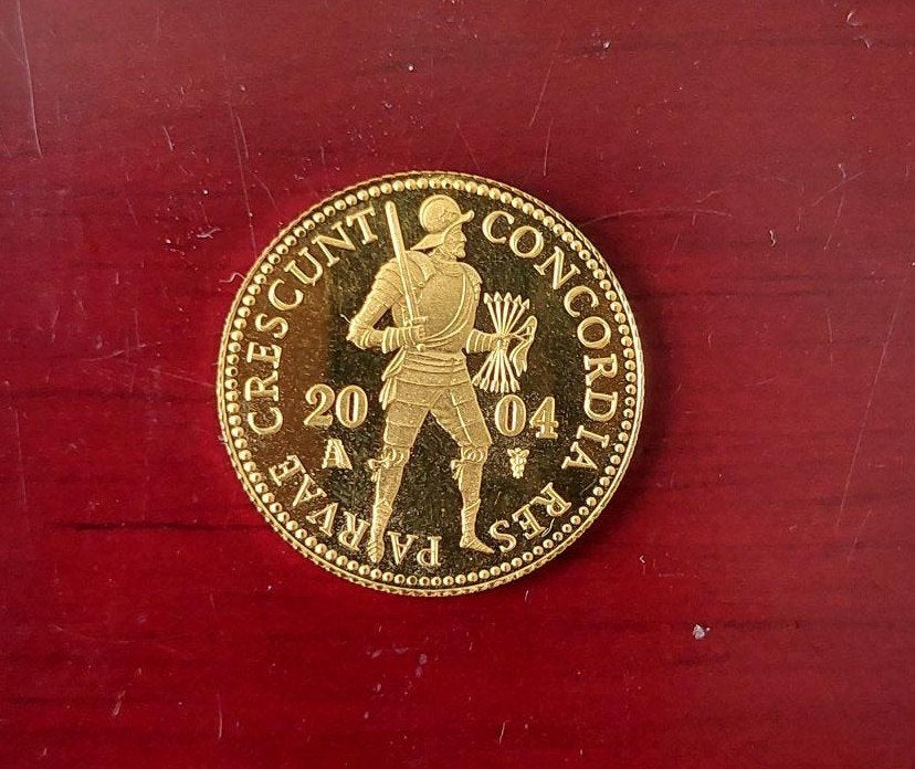 gouden dukaat 2004, Postzegels en Munten, Koningin Beatrix, Losse munt, Goud, Overige waardes