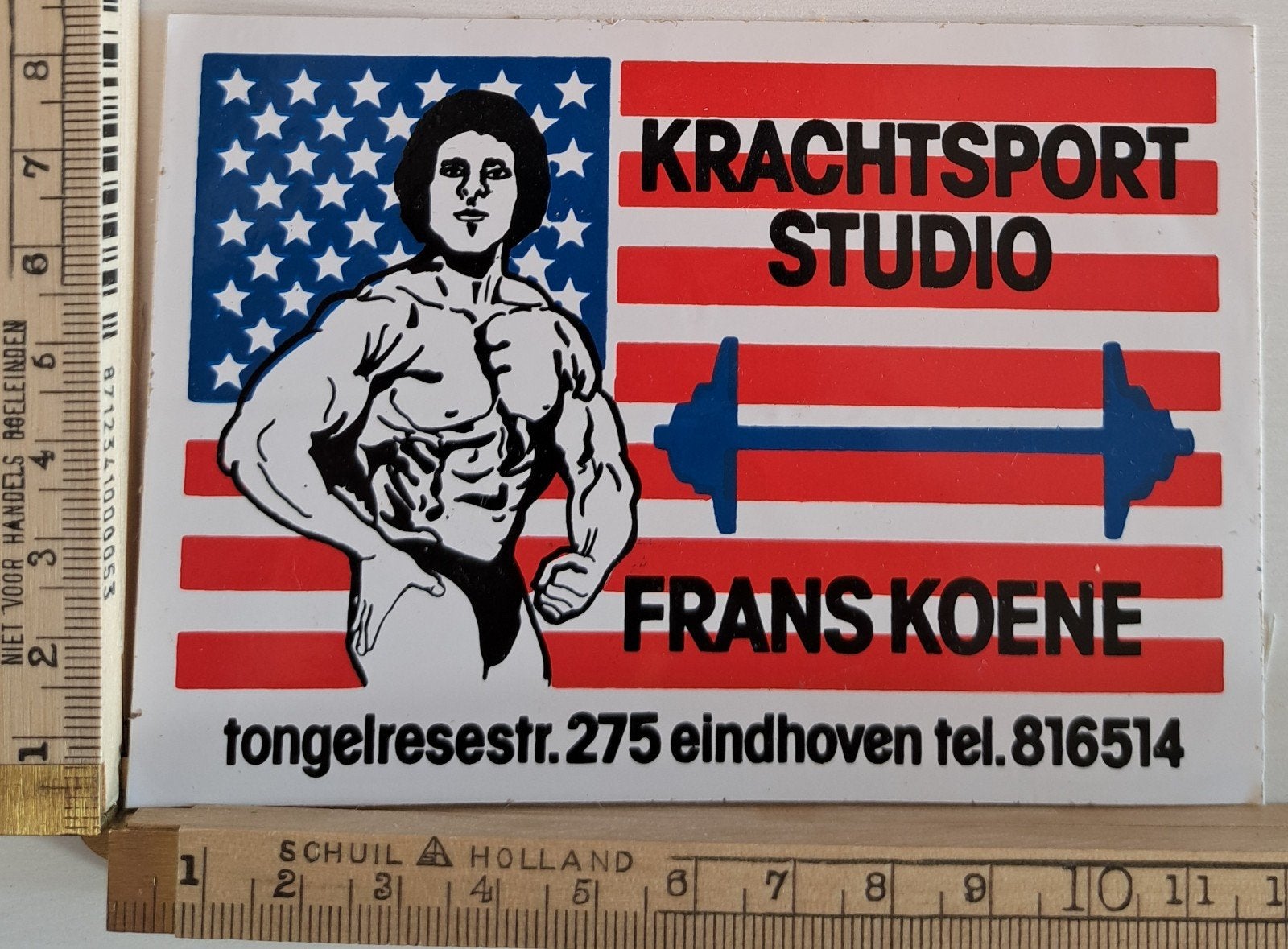 Vintage sticker Kracht studio Frans Koene Eindhoven strip, Ophalen of Verzenden, Zo goed als nieuw