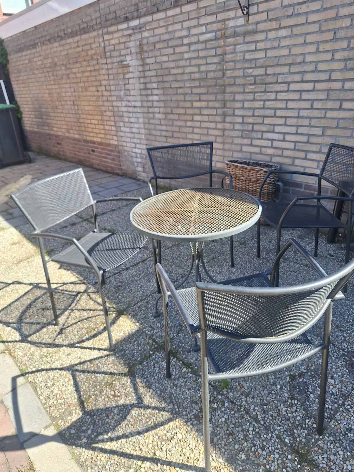 Prachtige tuinset 4 stoelen met zit kussens, Tuin en Terras, Tuinsets en Loungesets, Ophalen of Verzenden