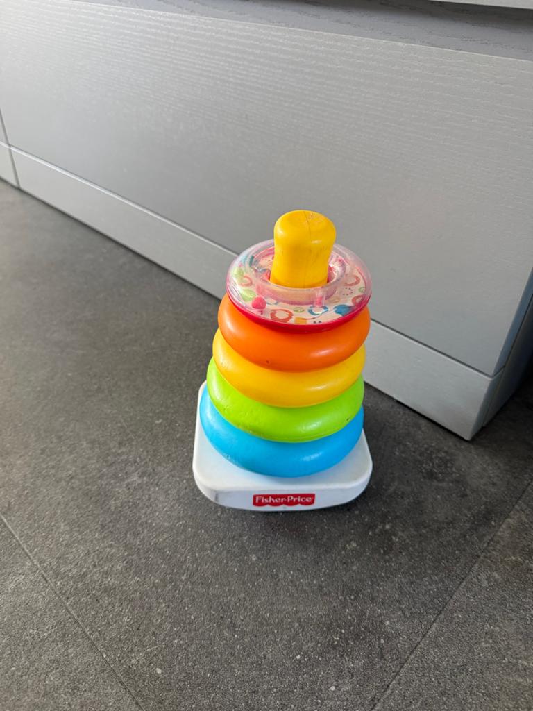 Fisher-Price Stapeltoren Regenboog Ringen Baby Speelgoed, Ophalen, Gebruikt, Overige typen