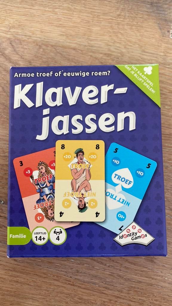 Klaverjassen kaartspel, Drie of vier spelers, Ophalen of Verzenden, Nieuw
