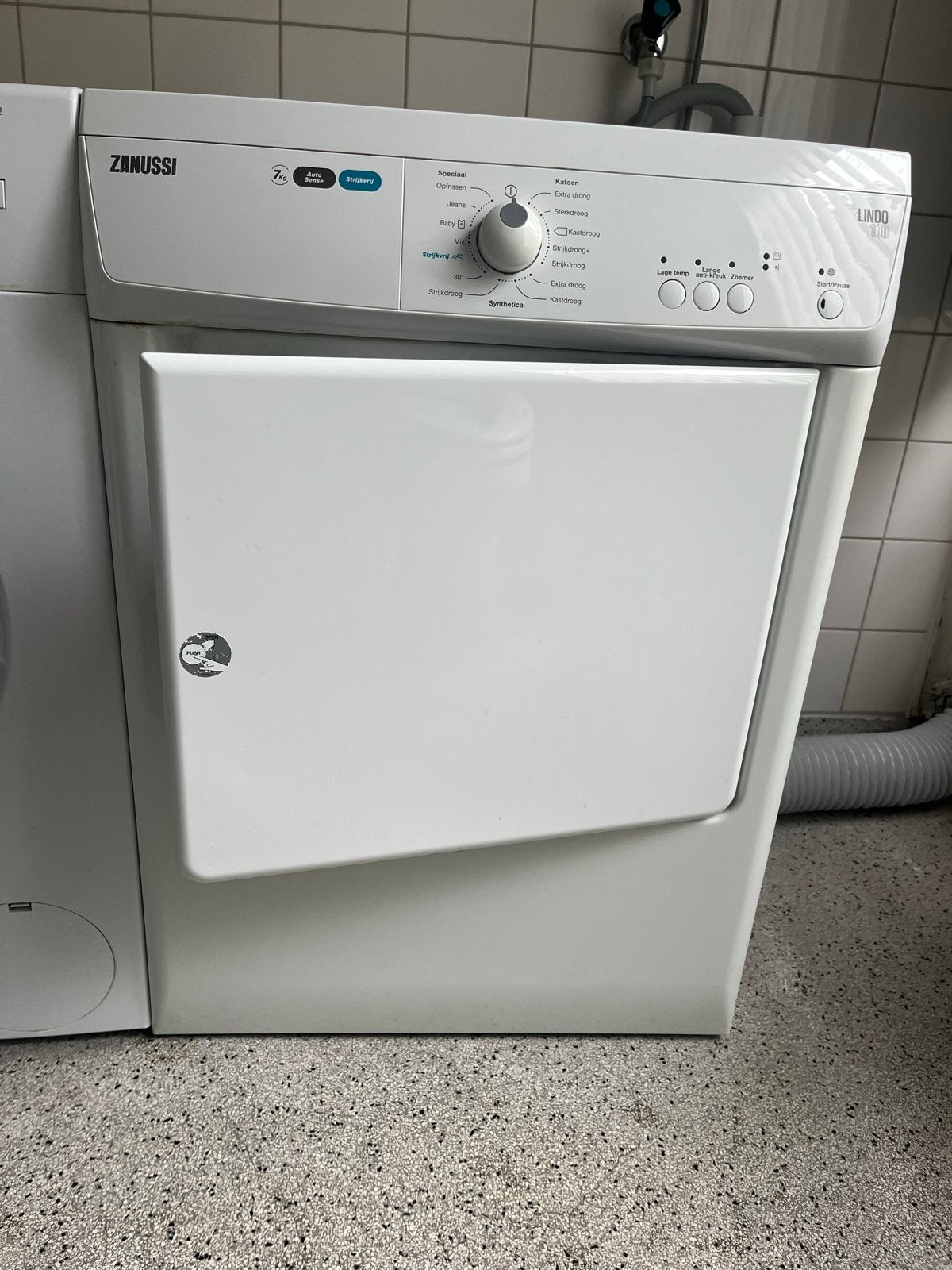 Zanussi Lindo 100 Wasdroger - 7kg inhoud, Ophalen, 6 tot 8 kg, Gebruikt, Luchtafvoer