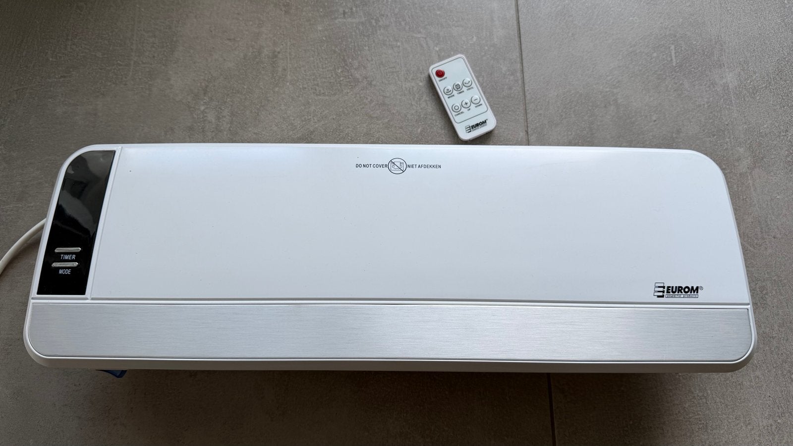 Eurom Wall Designheater 2000W met afstandsbediening, Ophalen, Minder dan 30 cm, Overige typen, Minder dan 60 cm