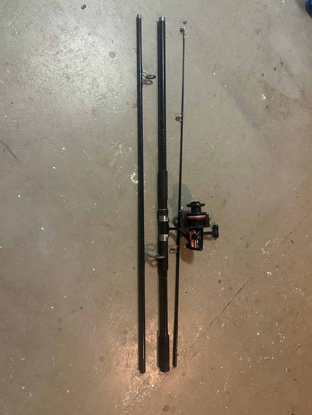 Complete vishengel met molen - Silstar ET70, Watersport en Boten, Ophalen, Gebruikt, Complete hengel