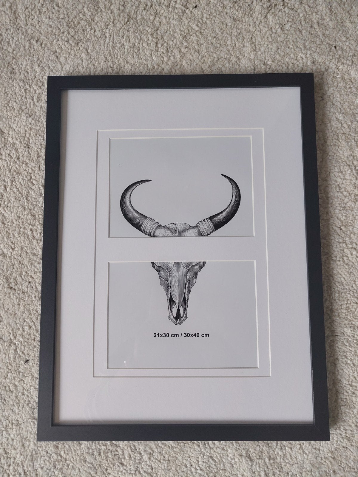 Zwarte fotolijst 30x40 met passepartout, Ophalen