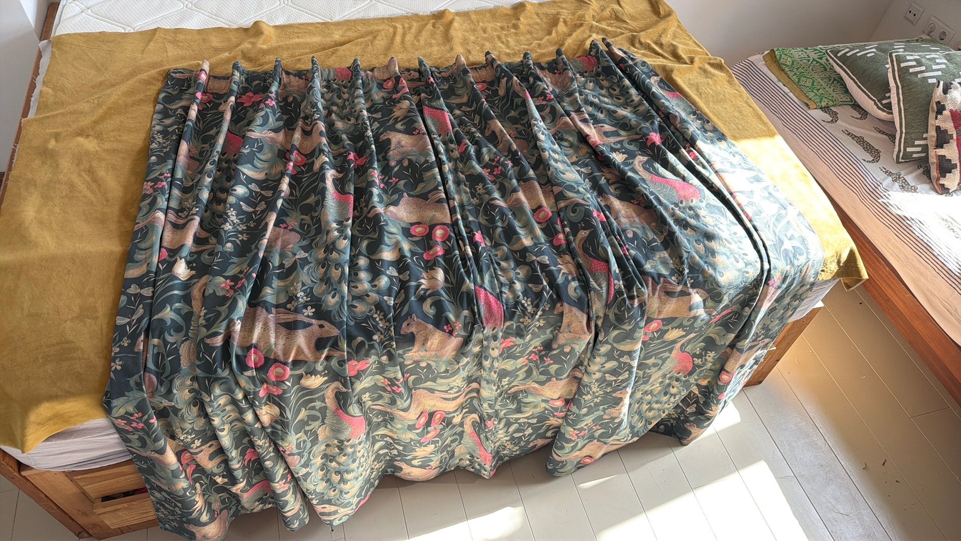 Set van 2 Morris&co gordijnen, Ophalen of Verzenden, Zo goed als nieuw, 500 cm, 167 cm