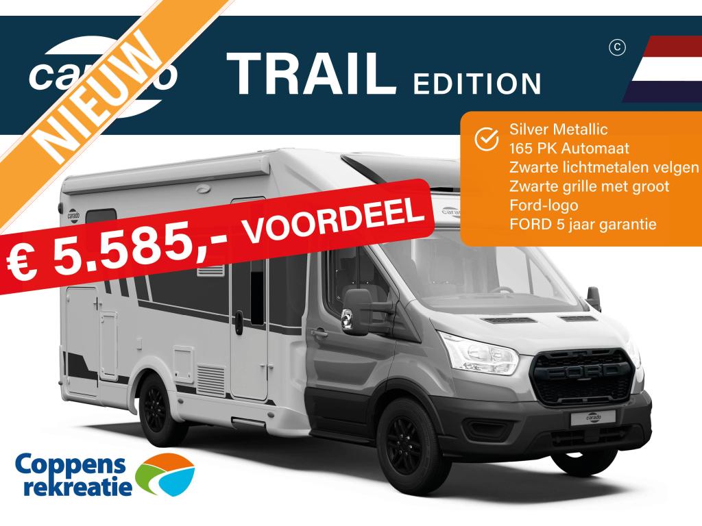 Carado T449 Edition 26 TRAIL automaat, Caravans en Kamperen, Campers, Chemisch toilet, Standaard zit, Ringverwarming, Bedrijf
