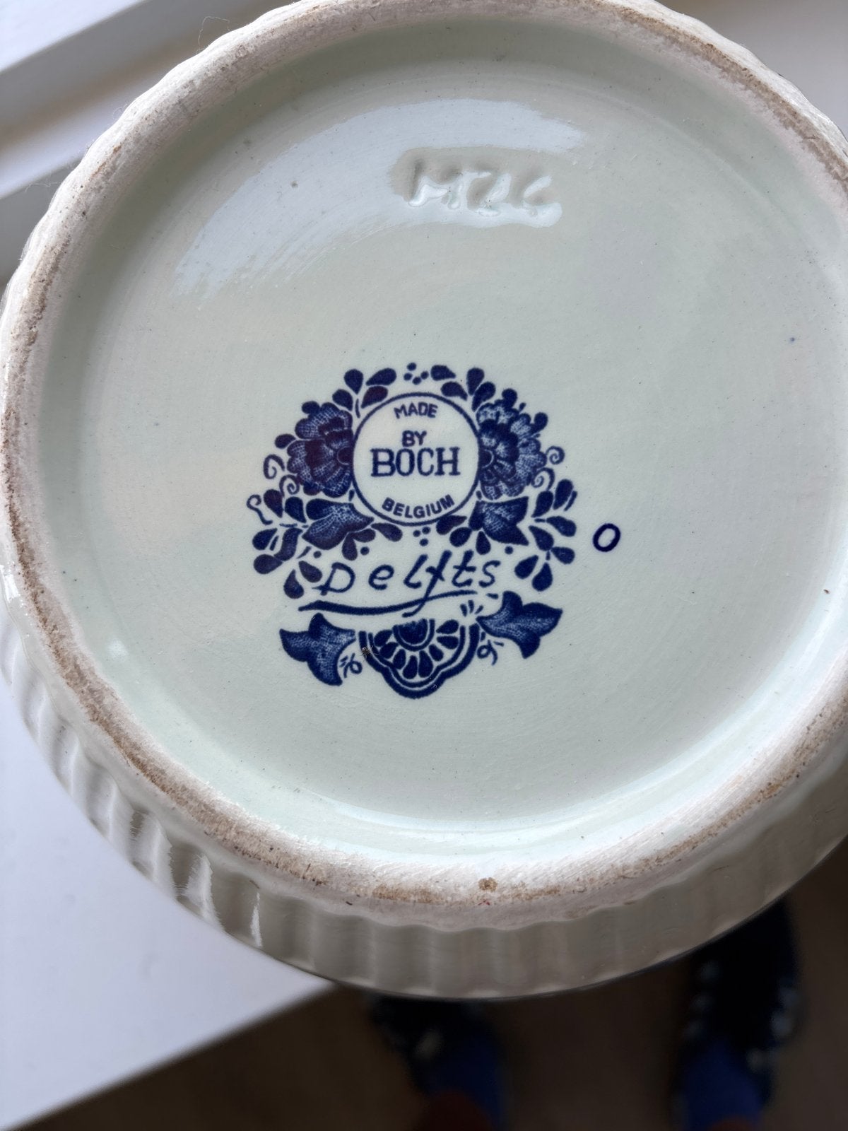 Boch Delfts Bloempot - 20cm hoog, 20cm doorsnee, Ophalen