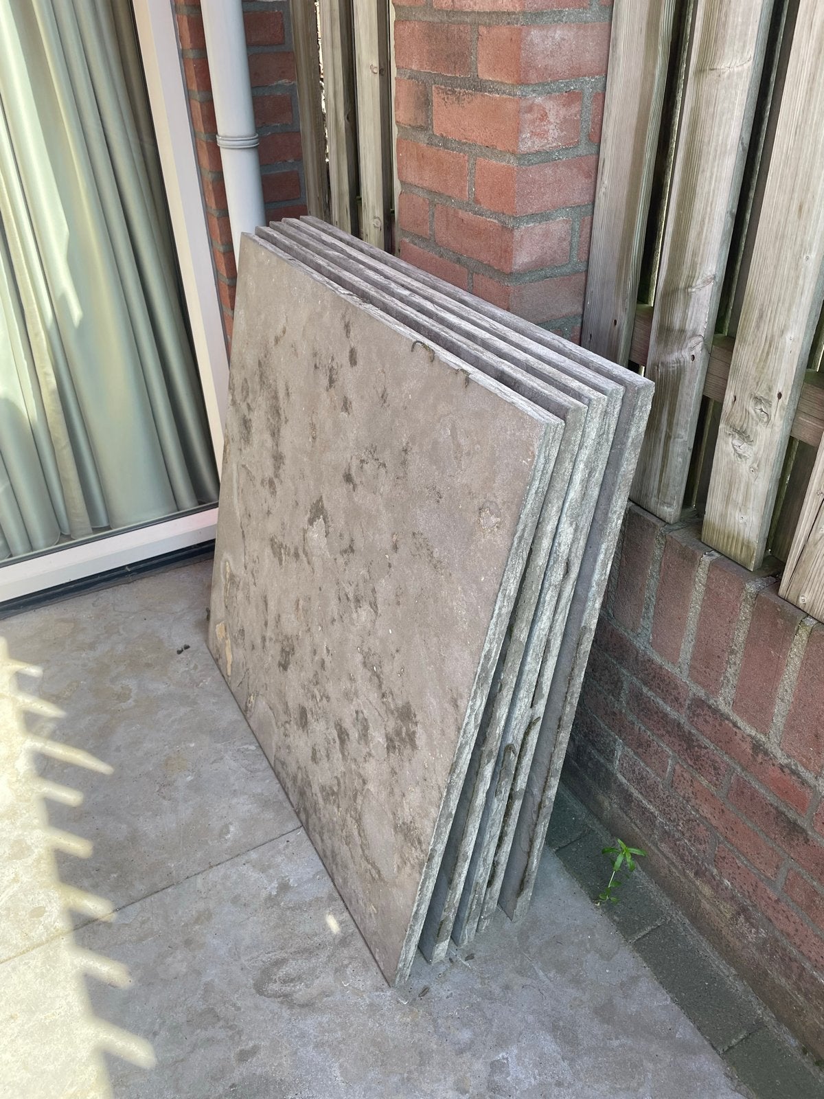GRATIS Diverse hardstenen terrastegels - diverse afmetingen, Tuin en Terras, Ophalen, Overige materialen, Gebruikt, 5 tot 10 m²