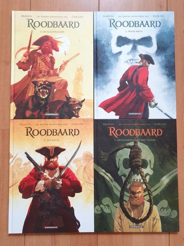 Roodbaard deel 1 t/m 4 set in hardcover nieuwe serie, Meerdere stripboeken, Verzenden, Nieuw