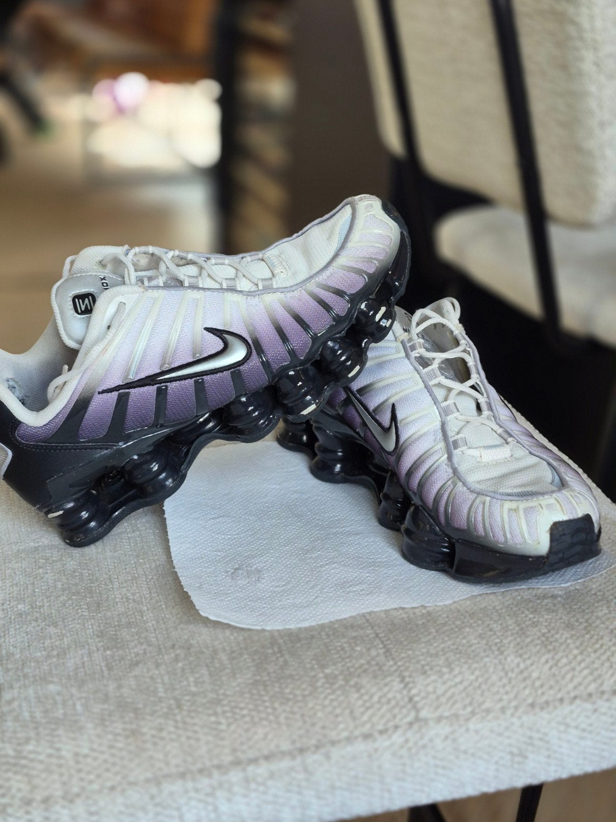 Nike Shox TL sneakers, maat 40, zwart/paars, Zwart, Nike, Ophalen of Verzenden, Sneakers of Gympen