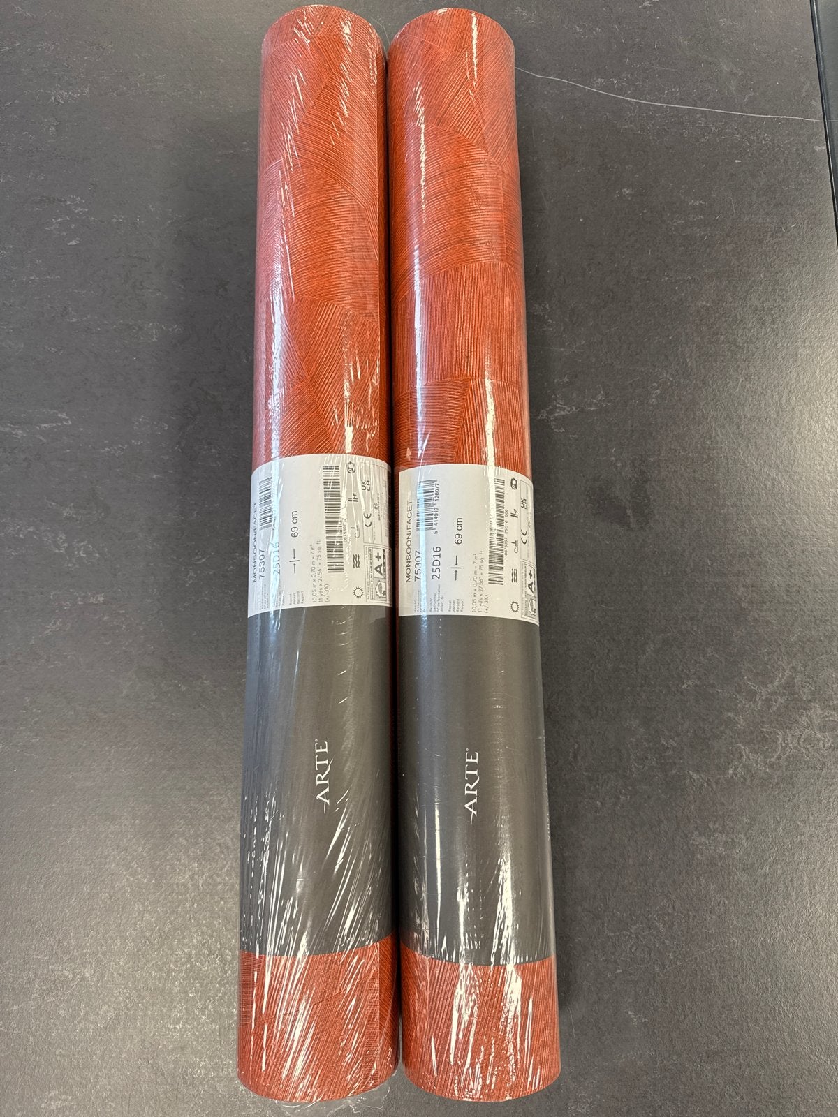 Arte Facet Behang - Red Flame (2 rollen), Ophalen, Rood