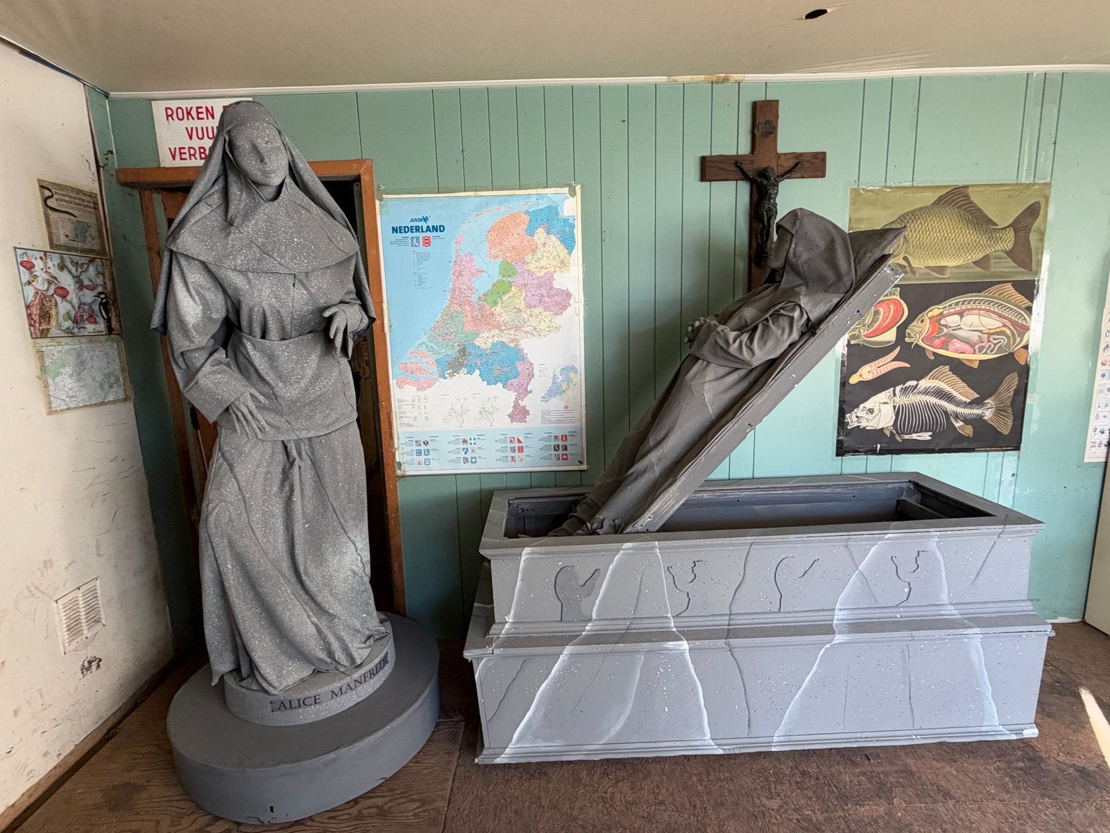 2 Unieke grote Theaterstukken. Halloween Decor, Meer dan 2 meter, Beschilderd, Overige stijlen, Ophalen