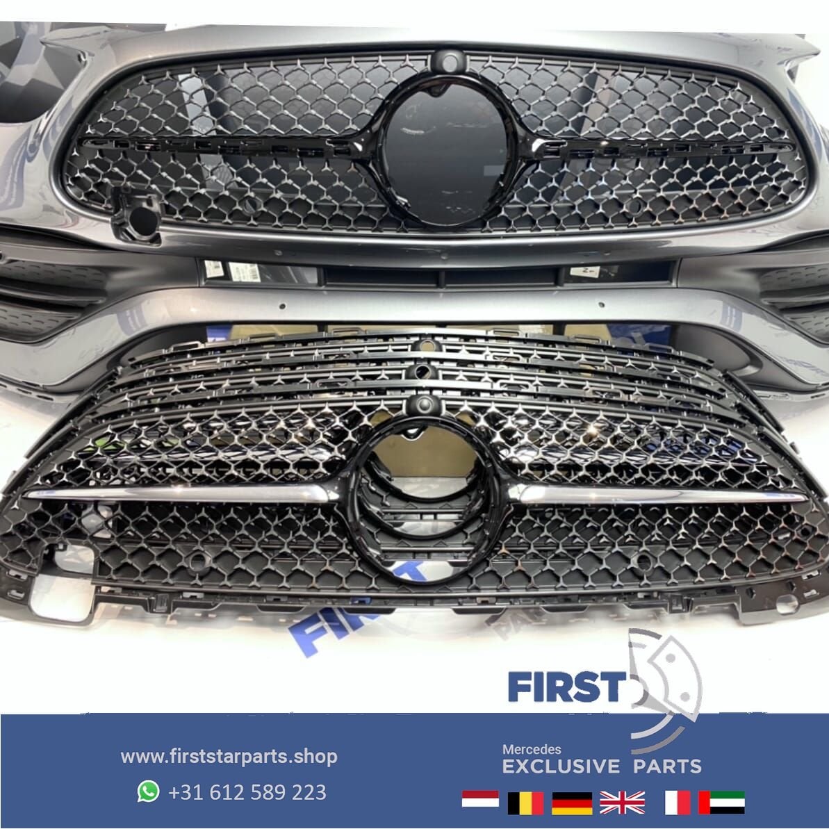 2014 W206 S206 AMG VOORBUMPER DIAMOND STARS GRIL 2021-2024 o, Auto-onderdelen, Gebruikt, -, Ophalen of Verzenden, -