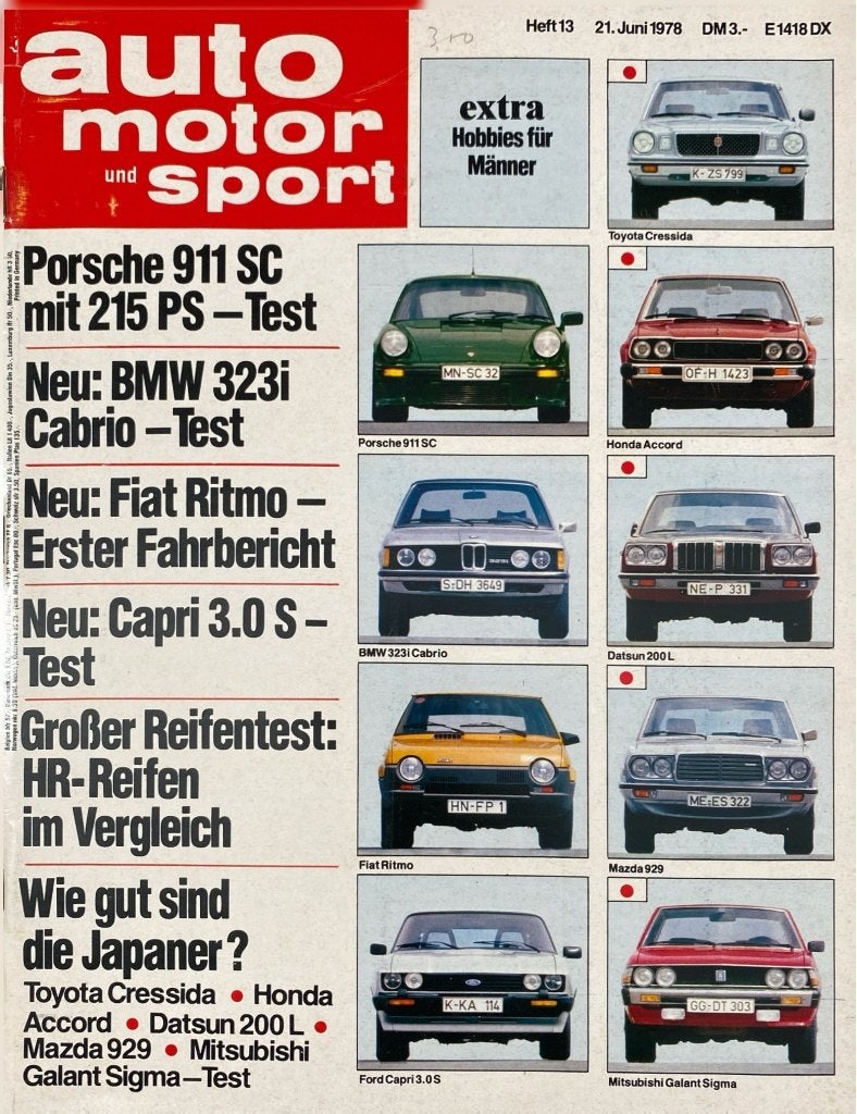Auto Motor Und Sport 13 1978 Duits, Ophalen of Verzenden, Gelezen, Algemeen