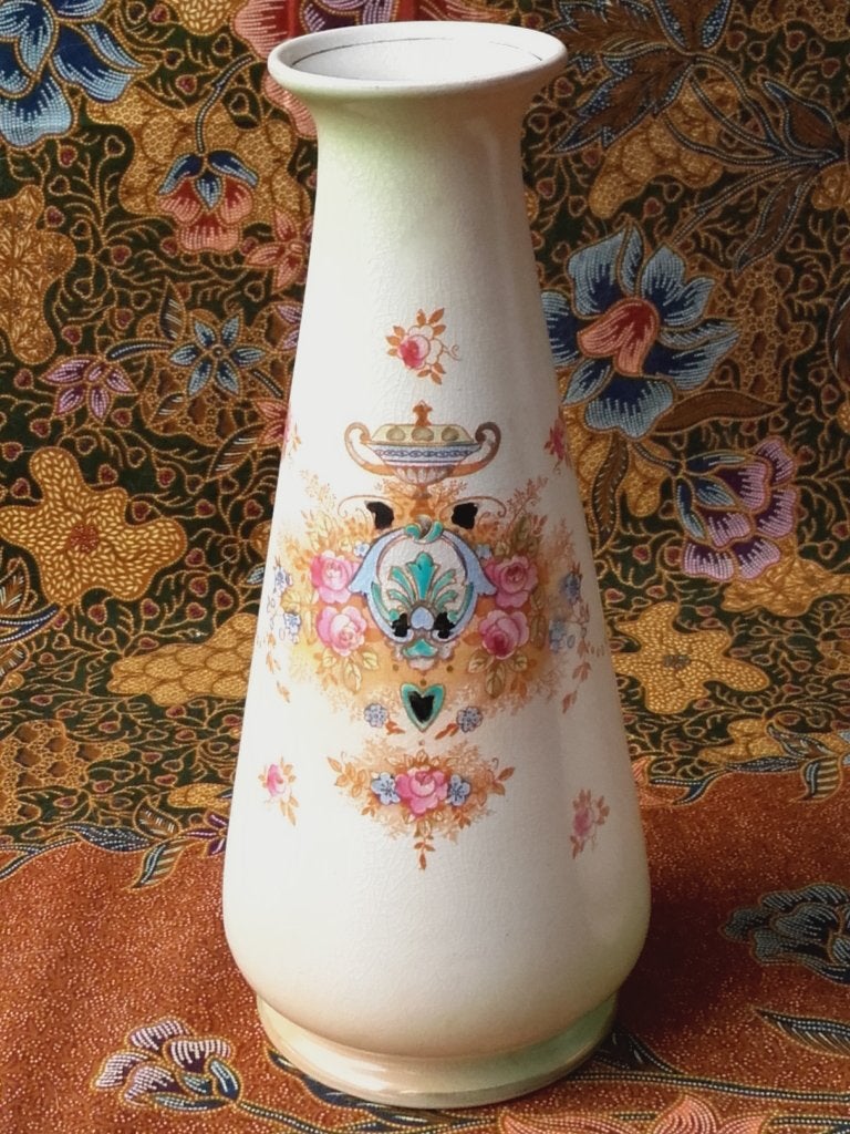 Mooi antiek stel Crown Devon vazen uit Engeland 23 cm. 1900., Antiek en Kunst, Ophalen of Verzenden