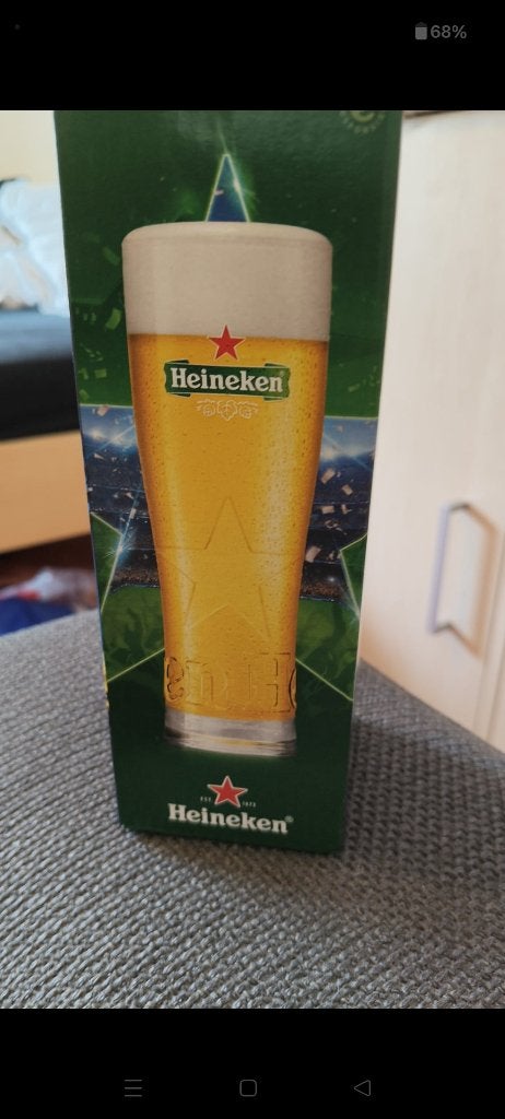 Heineken bier glas Champions League  2018, Ophalen of Verzenden, Nieuw, Glas of Glazen, Heineken