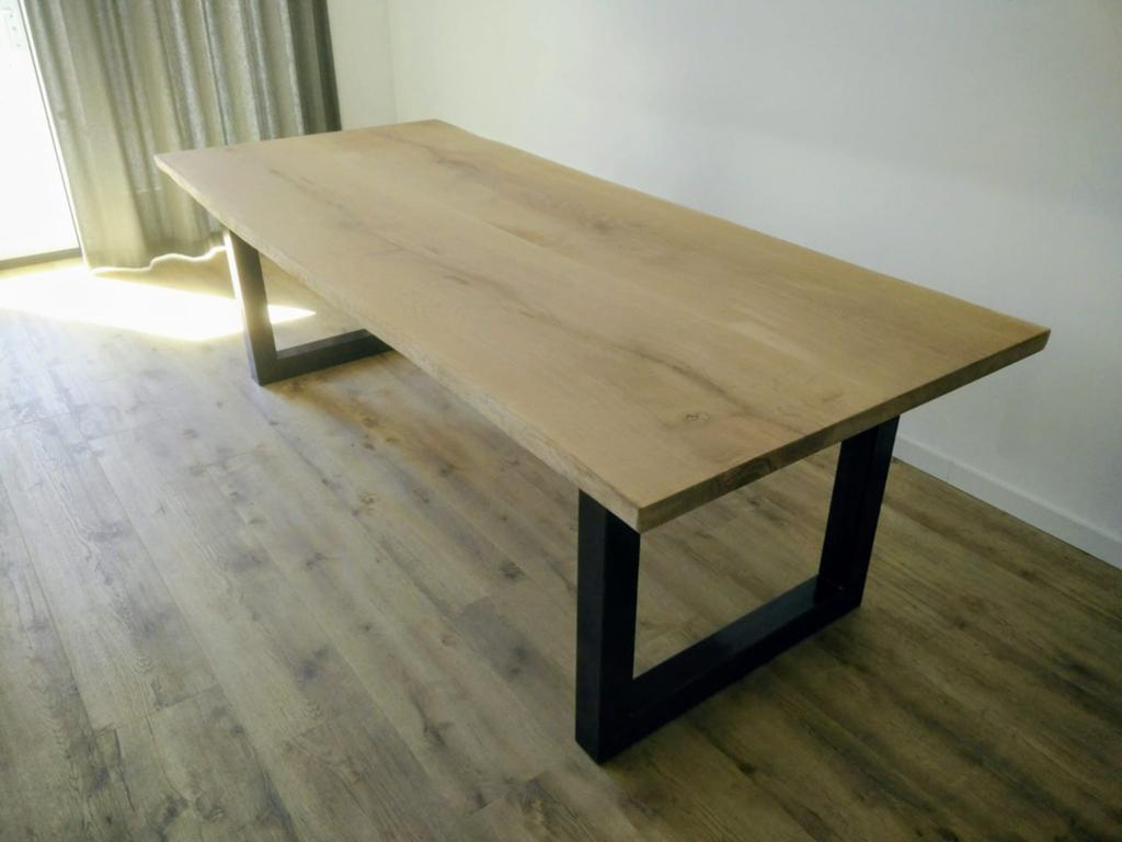 Boomstamtafel massief eiken 240x105 U-poot, Ophalen