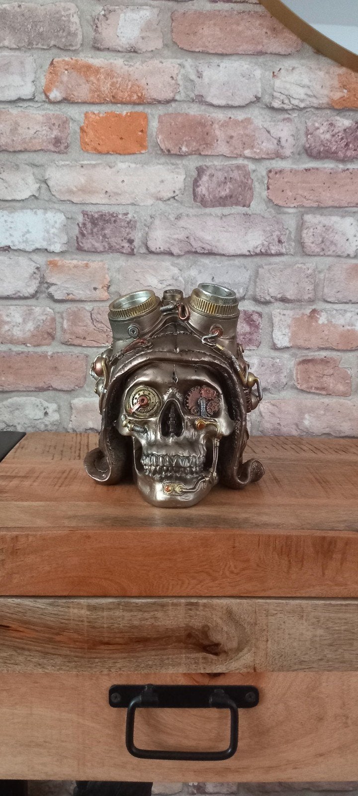 Steampunk:Skull met een Helm Beeld♥️SALE VERKOOP♥️, Ophalen of Verzenden, Nieuw, Overige typen