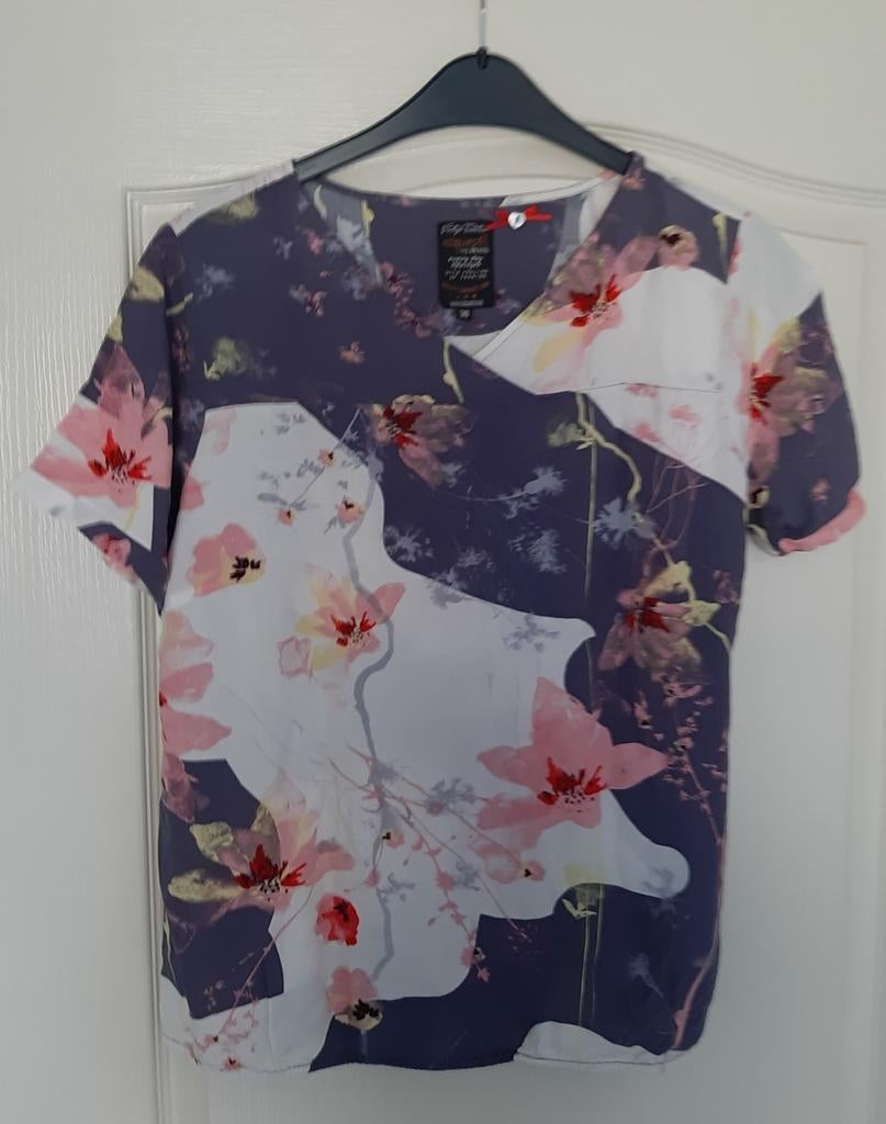 MOOI  Shirt met Korte Mouwen, Maat 38/40 (M), Paars, Ophalen of Verzenden, Korte mouw