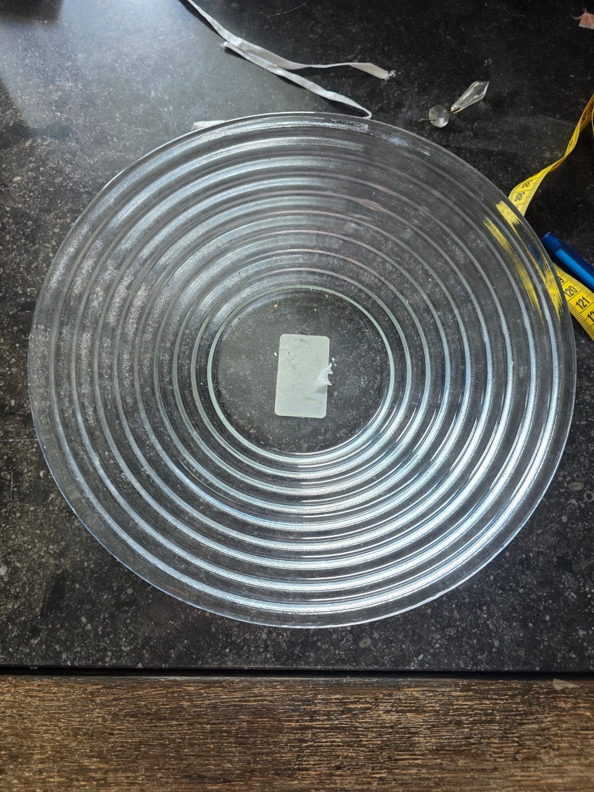 Glazen schaal met ribbels - Rond, Schaal, Rond, Geribbeld, Ophalen of Verzenden